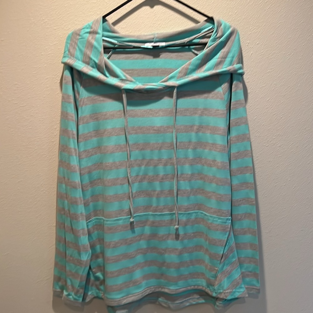 Great Northwest Indigo Striped Hoodie